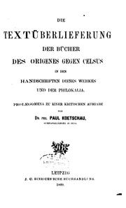 Cover of: Die �uberlieferung der griechishen Apologeten des zweiten Jahrhunderts in der alten Kirche und ... by Adolf von Harnack, Oscar von Gebhardt