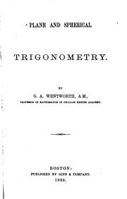 Cover of: Plane and Spherical Trigonometry