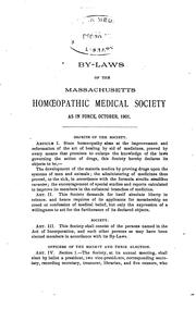 Cover of: Proceedings of the Massachusetts Homeopathic Medical Society