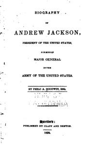 Cover of: Biography of Andrew Jackson