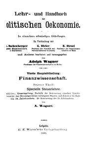 Agrarwesen und Agrarpolitik by Adolf Buchenberger