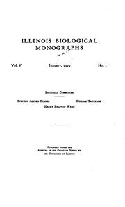 Front cover of Illinois biological monographs by Unknown