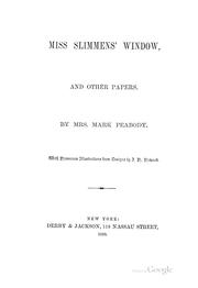 Cover of: Miss Slimmens' Window: And Other Papers