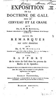 Cover of: Exposition de la doctrine de Gall sur le cerveau et le crane