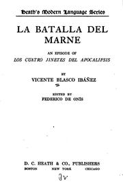 Cover of: La batalla del Marne: AN Episode of los cuatro jinetes del Apocalipsis