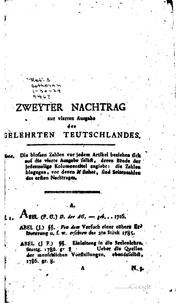 Cover of: Das Gelehrte Teutschland...: Fortgesetzt ... 1-4. Bd.