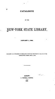 Cover of: Catalogue of the New York State Library. January 1, 1846