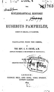 Cover of: The Ecclesiastical History of Eusebius: The First Book and Selections