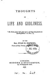 Cover of: Thoughts on Life and Godliness by Evan Henry Hopkins