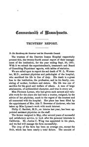 Annual Report of the Trustees of the Danvers State Hospital ... by Massachusetts State Hospital, Danvers , Danvers State Hospital, Danvers State Hospital (Danvers, Mass .), Massachusetts