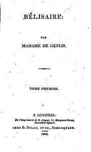 Cover of: Bélisaire;