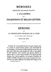 Cover of: Mémoires présentés par divers savants