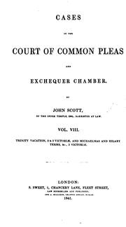 Cover of: Cases in the Court of Common Pleas and Exchequer Chamber [1834-1840].