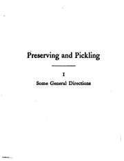 Cover of: Preserving and Pickling: Two Hundred Recipes for Preserves, Jellies, Jams ... by Mary Mason Wright