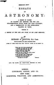 Cover of: Essays on Astronomy: A Series of Papers on Planets and Meteors, the Sun and ... by 