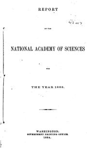 Cover of: Report of the National Academy of Sciences
