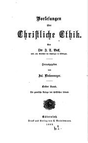 Cover of: Vorlesungen über christliche Ethik
