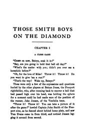 Cover of: Those Smith Boys on the Diamond: Or, Nip and Tuck for Victory by Howard Roger Garis, Howard Roger Garis