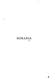 Romania by Société des amis de la Romania