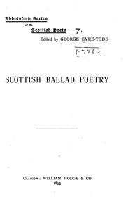 Cover of: Abbotsford Series of the Scottish Poets,