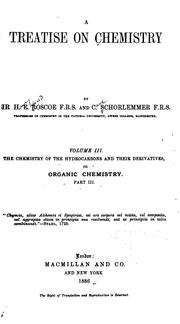 Cover of: A Treatise on Chemistry by Henry E. Roscoe, Karl Schorlemmer