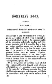 Cover of: Domesday Book: A Popular Account of the Exchequer Manuscript So Called, with Notices of the ...