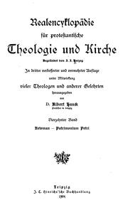 Cover of: Realencyklopädie für protestantische Theologie und Kirche by Johann Jakob Herzog, Albert Hauck , Hermann Caselmann