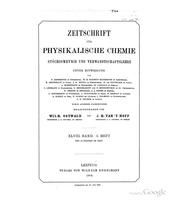 Cover of: Zeitschrift Fur Physikalische Chemie