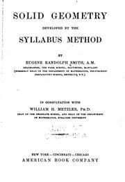 Cover of: Solid Geometry Developed by the Syllabus Method