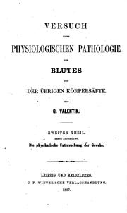 Cover of: Die physikalische Untersuchung der Gewebe