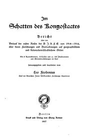 Cover of: Im Schatten des Kongostaates: Bericht uber den Verlauf der ersten Reisen der ...