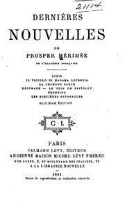 Cover of: Dernières nouvelles de Prosper Mérimée ...