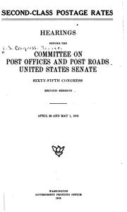 second-class-postage-rates-hearings-before-the-committee-on-post-offices-cover