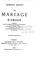 Cover of: Un mariage d'amour