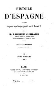 Cover of: Histoire d'Espagne by E. Rosseeuw Saint-Hilaire