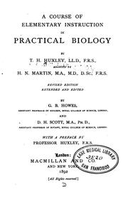 Cover of: A Course of elementary instruction in practical biology
