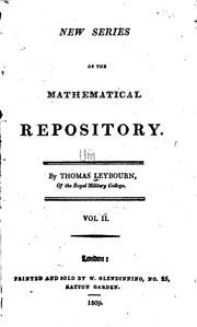 Cover of: New Series of The Mathematical Repository