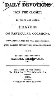 Cover of: Daily Devotions for the Closet: To which are Added Prayers on Particular Occasions