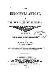 Cover of: The Innocents Abroad, Or, The New Pilgrims' Progress by Mark Twain, Mark Twain