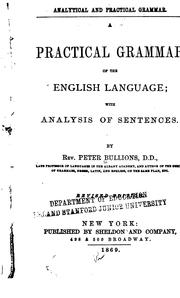 Cover of: Analytical and Practical Grammar: A Practical Grammar of the English Language : with Analyses of ...