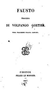 Cover of: Fausto by Johann Wolfgang von Goethe