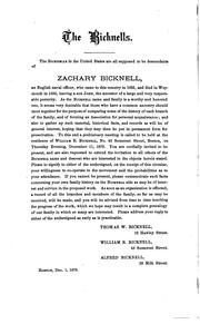 Cover of: The Bicknells and the Family Re-union, at Weymouth, Massachusetts, September ...