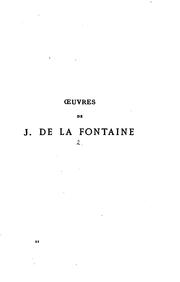 Cover of: Oeuvres de J. de La Fontaine: d'après les textes originaux ;