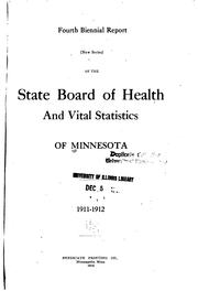 Cover of: Report by Minnesota State Board of Health, Minnesota , State Board of Health