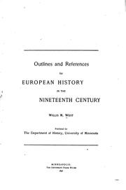 Cover of: Outlines and References for European History in the Ninetenth Century