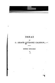 Cover of: Obras by Antonio Cánovas del Castillo