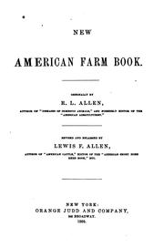 Cover of: New American Farm Book by Richard Lamb Allen