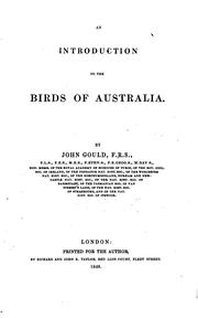 Cover of: An introduction to the Birds of Australia by John Gould, John Gould