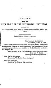 Cover of: Annual Report of the Board of Regents of the Smithsonian Institution