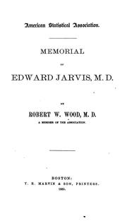 Cover of: Memorial of Edward Jarvis, M.D.